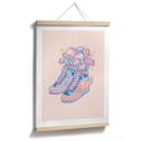 Póster zapatilla pastel con flores Kawaii - Hashimoto