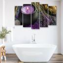 5 stykke lærredstryk Lilla Spa Zen Candle