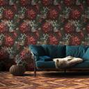 A.S. Creation blomstret tapet i rødt og grønt non-woven tapet i blomstret stil