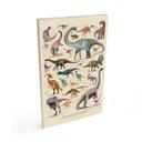 Cuadro de madera marrón - Dinosaurios