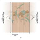 Tapet palmeblade beige grøn - natur blomstret tapet - vægbeklædning palmer