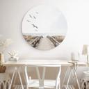 Tableau sur alu-Dibond rond Vue sur la mer Baltique