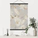 Póster de tela pájaros entre flores blancas - UN Designs