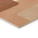 Cuadro de madera Abstracción boho en beige-marrón - Costa