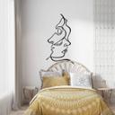 Wallsticker Line Art - Ansigter mand og kvinde