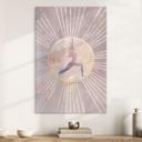Billede yoga solhilsen pink - Manovski – print på aluminium (Alu-Dibond)