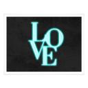 Póster LOVE lettering moderno - luz de neón