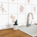 Azulejos Adhesivos acuarela ramos de flores - lote de 12
