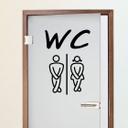 WC 1 Wallsticker
