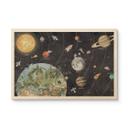 Houten Wanddecoratie zonnestelsel met planeten en aarde - Ms Tiff