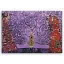 Canvasbillede, Gustav Klimt violet livstræ