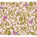 Versace tapet, Fleecetapet Butterfly Barocco Baroktapet med ornamenter, rosa, grøn, guld