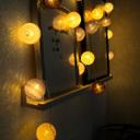 Cotton Ball Lights LED-Lichterkette schwarz grau 20-teilig