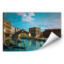 Zelfklevende Poster  Canaletto - Rialto brug in Venetie