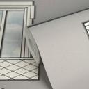 Versace Papier peint intissé Palazzo No 12 fenêtre façade gris bleu néo classique