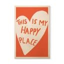 Cuadro de madera This is my happy place with heart - Fritsch