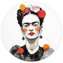 Frida Kahlo pop art portræt Fototapet - Jaszke - Rund - vliesetapet/selvklæbende non-woven tapet