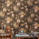 A.S. Création non-woven tapet BOS - blomstret tapet gul, orange, brun, grøn