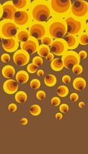 retro tapet gul orange - non-woven tapet retro & vintage Livingwalls - mat og glat