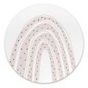 Tableau sur alu-Dibond rond uplusmestudio arc-en-ciel à pois