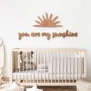 Refrán decorativo sol - You are my sunshine - madera de caoba
