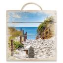 Cuadro de madera vista litoral - 40x41,5 cm