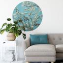 Sticker mural van Gogh - Amandier en fleurs - Rond