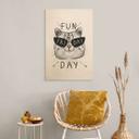 Cuadro de madera gato con gafas de sol - Fun Friday Cat - Korenkova