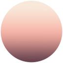 Fototapet - Rundt Ombre solnedgang - vliesetapet/selvklæbende non-woven tapet