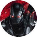 Selvklæbende non-woven tapet - Avengers maleri War-Machine - 125 x 125 cm