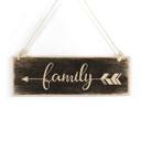 Houten Bordje - Family