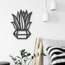 Planta decorativa de pared de MDF en maceta de diamante