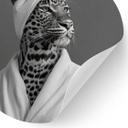 Royale spa time-out med leopard Wallsticker - Rahner - Round