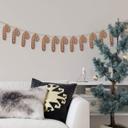 Decoración en madera de Navidad - Bastón de caramelo de madera de caoba (14 piezas)