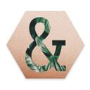 Hexagon bogstaver - Alu-dibond Kobber, Jungle "&"