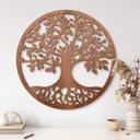 Decoración en madera de caoba - árbol con raíces