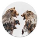 Tableau sur alu-Dibond Angyalosi - Conflit sauvage - Rond