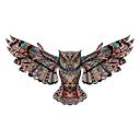 Muursticker Metallic Owl