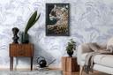 jungletapet lilla hvid - non-woven tapet botanisk Livingwalls - mat og glat