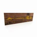 Houten Bordje - Pijl (geel)
