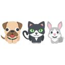 Muursticker Emoji Huisdieren