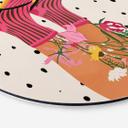 Billede sokkekærlighed møder flower power - Mokate - rund – print på aluminium (Alu-Dibond)