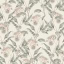 Papel pintado floral con ramas de olivo blanco gris - papel pintado no tejido floral con aceitunas