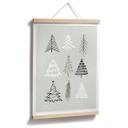 Póster de Navidad - Ilustración de árboles de Navidad - Kristina