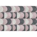 Cirkelgeometrisk tapet - rosa grå - moderne non-woven tapet