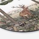 Tableau sur alu-Dibond rond Kikki Belle - Animaux indigènes dans la forêt