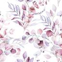 Papel pintado no tejido hojas, ramas naturaleza floral mate en blanco rojo