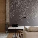 Fotobehang slaapkamer natuurmotief - elegante wilgentakken in donkergrijs - Ms Tiff