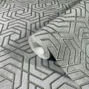 Non-woven tapet med 3D-look i grå grafik 