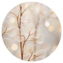 Wallsticker Filigran blade Beige - Treechild - Rund
